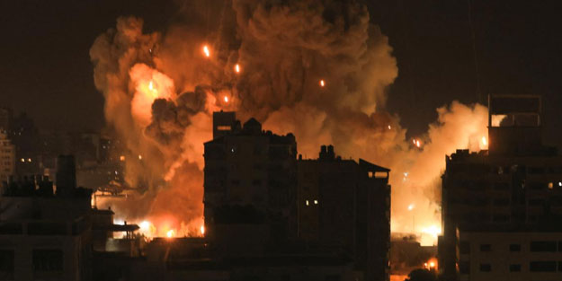 Terör devleti İsrail Gazze Şeridi'ne saldırdı! Koridoru genişletmeye devam ediyorlar