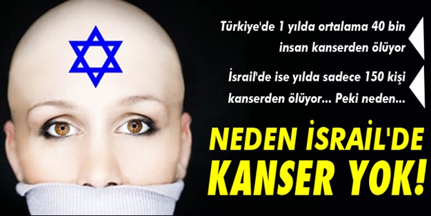 Terör devleti İsrail'den neden hiç kanser yok?