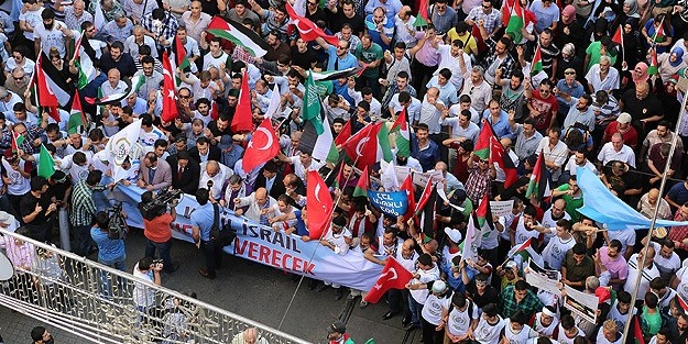 Terör devleti İsrail'e büyük protesto
