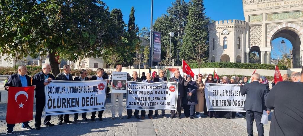 Terör devleti İsrail’e lanet, Gazze’ye destek