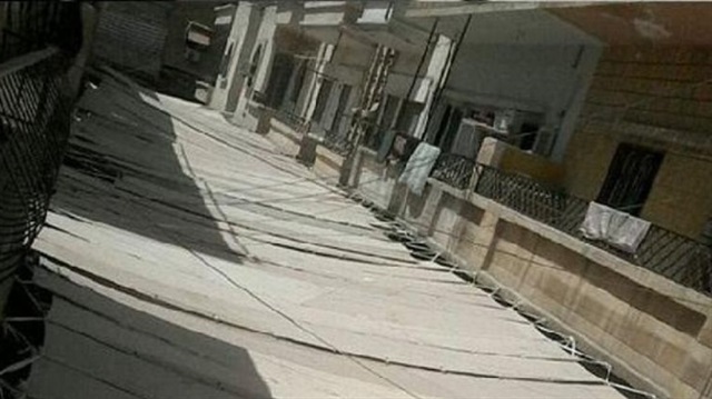 Terör örgütü DAEŞ Rakka'yı tentelerle örttü