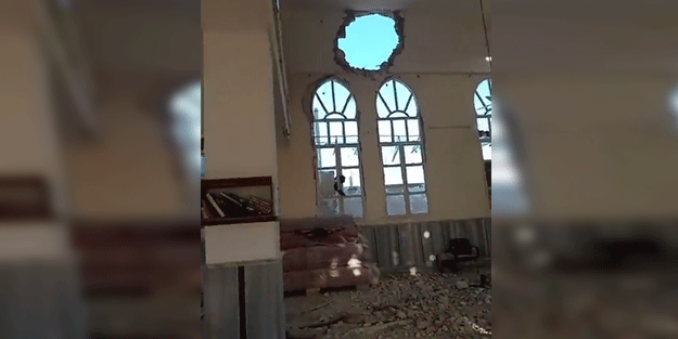 Terör örgütü PKK Hazreti Hamza Camisi'ni bombaladı!