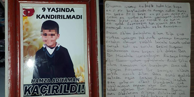 PKK'nın 9 yaşında dağa kaçırdığı çocuktan ailesine mektup