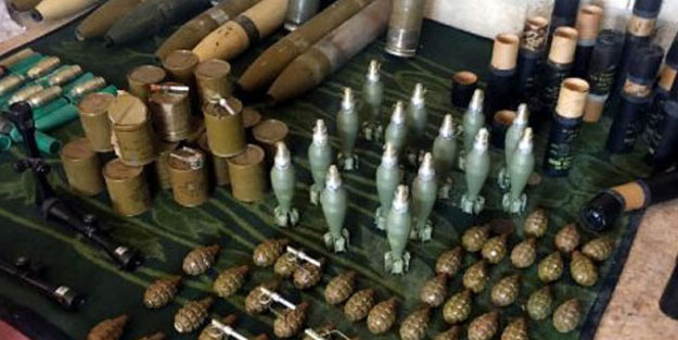 Terör örgütüne büyük darbe! Afrin'de PKK'nın mühimmat deposu ele geçirildi
