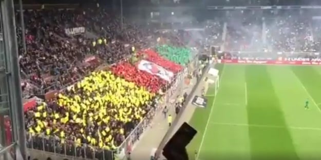 Terör sevici St. Pauli! Tribünde skandal pankart