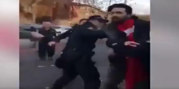 Terör yandaşları Türk gencine kemerle saldırdı