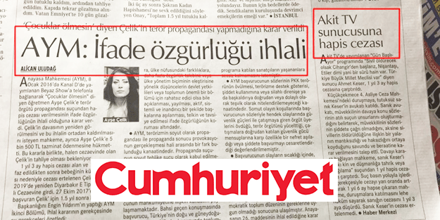 Teröre desteğe “ifade hürriyeti ödülü”, teröre lanete “hapis”
