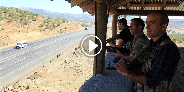 Teröre karşı nöbet tutan korucu babalar