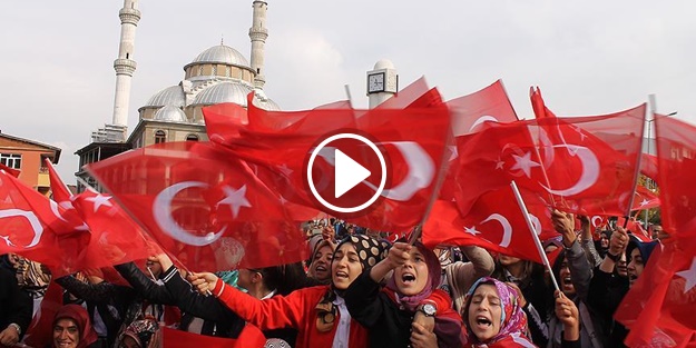 'Teröre lanet' mitingi düzenlendi