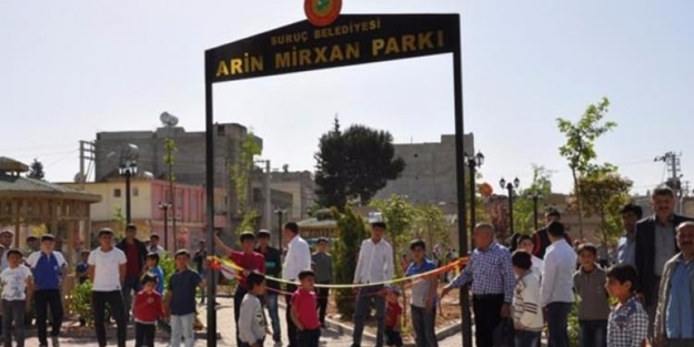 Suruç'ta skandal! Teröristin adı parka verildi