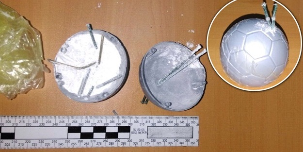 Teröristler futbol topunun içine bomba yerleştirmiş