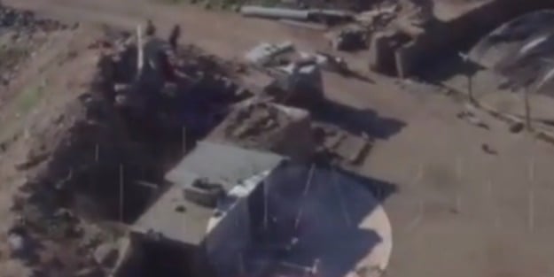 Teröristler TRT'nin dronuna ateş açtı