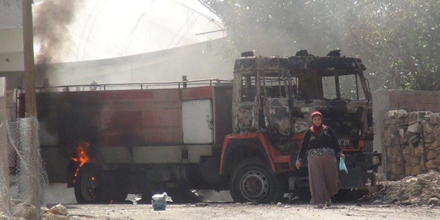 Teröristlerden İtfaiye aracıyla hain tuzak!