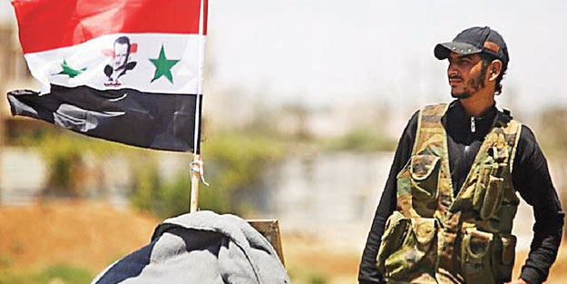Teröristlerden kirli algı operasyonu! YPG’liler Esed postuna büründü