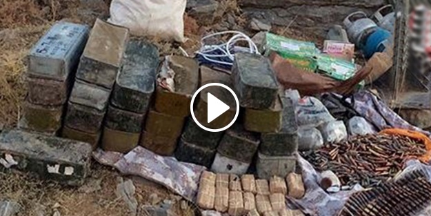 Teröristlerin cephaneliği ele geçirildi