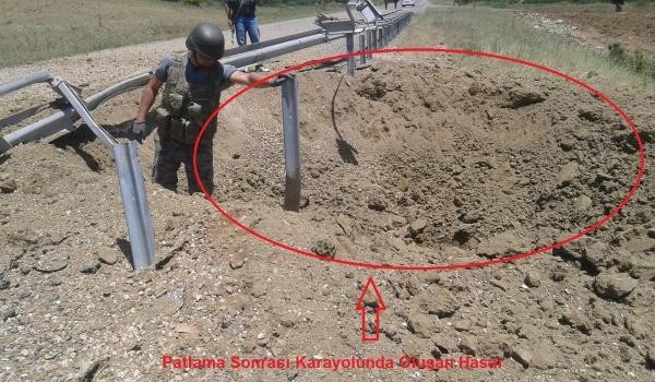 Teröristlerin tuzakladığı 200 kilo patlayıcı imha edildi