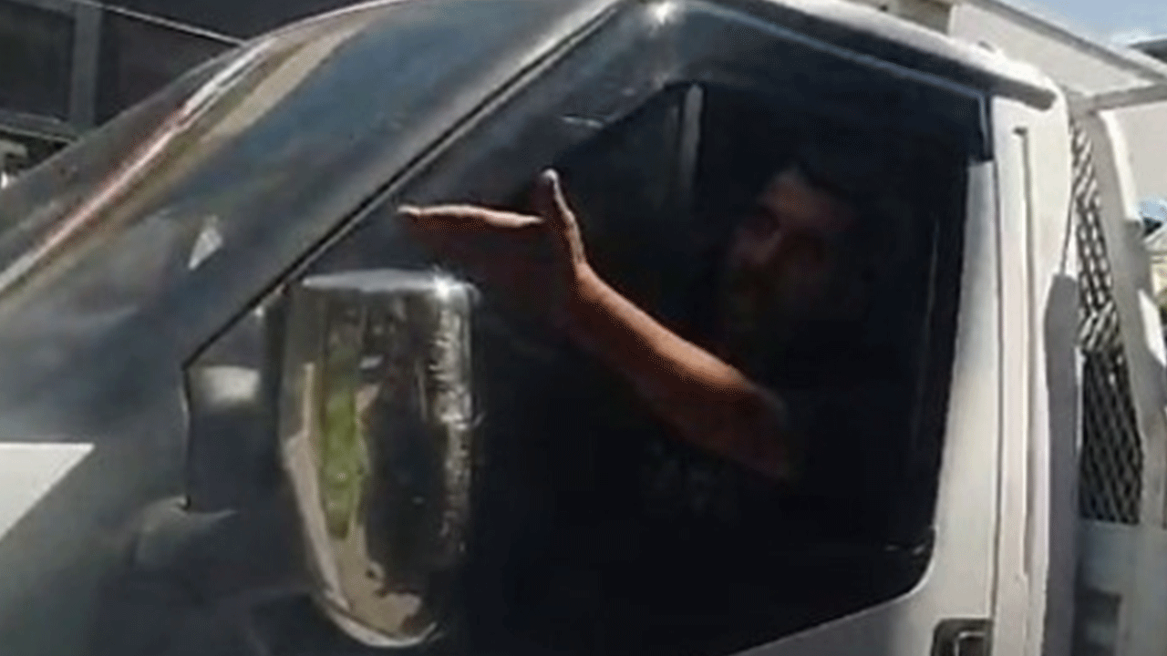 Ters yöne girince küfürler savurdu!