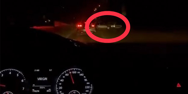 Önünde seyreden aracın kaza anını görüntüledi!