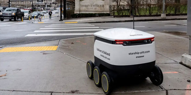 Teslimat robotu suç işleyip kaçtı