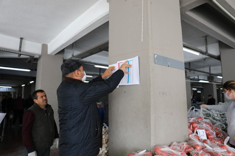 Tezgahlara sosyal mesafe geldi 