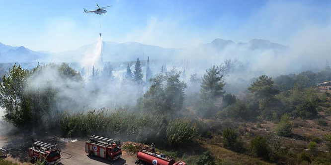 Antalya'da korkutan yangın