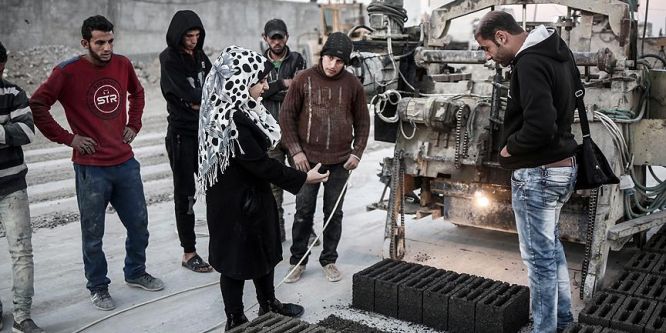 Gazzeli kadın mühendislerden yanmayan briket!
