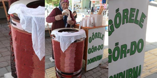 Asırlık dondurmanın 65 yıllık ustası Fatma nine