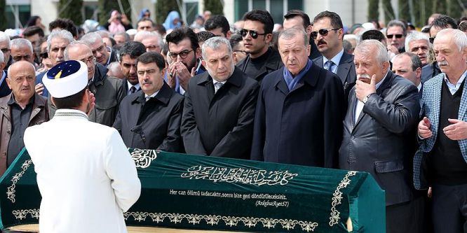 Cumhurbaşkanı Erdoğan cenaze törenine katıldı