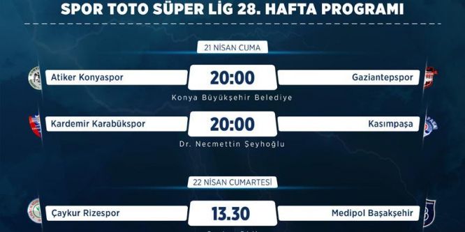 Spor Toto Süper Lig'de 28. hafta heyecanı