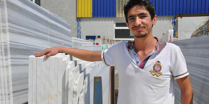 Suriyeli iş adamı Türk ortağıyla mermer ihraç ediyor