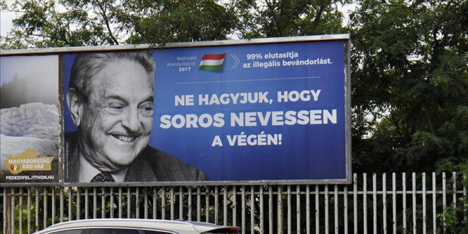 Macaristan'da Soros afişli hükümet kampanyası