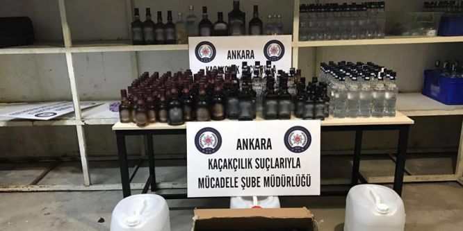 Ankara'da sahte içki operasyonu
