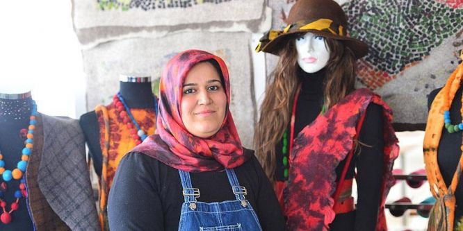 Kadın girişimcinin keçe ürünleri büyük ilgi görüyor
