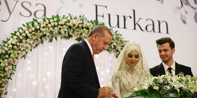 Erdoğan, Kahraman ve Yıldırım nikah şahidi oldu
