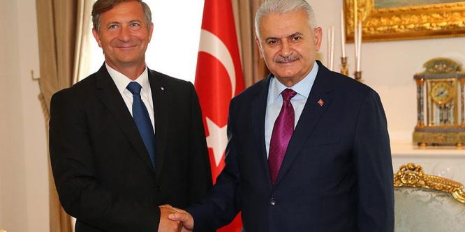 Başbakan Yıldırım, Erjavec'i kabul etti
