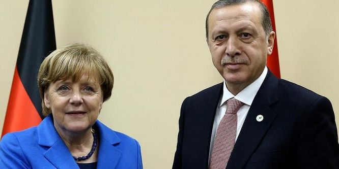 Cumhurbaşkanı Erdoğan, Merkel ile görüştü