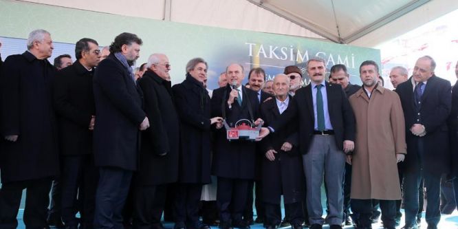 Taksim'e yapılacak caminin temeli atıldı
