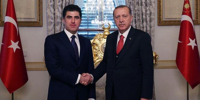 Cumhurbaşkanı Erdoğan'ın Barzani'yi kabulü sona erdi