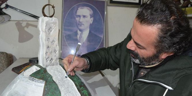 15 Temmuz şehitleri için model anıt yapıldı