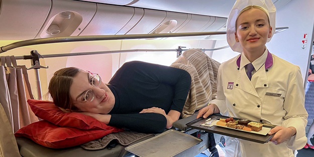 THY desteğiyle ilk kez uçağa binip ABD'ye gitti! Türkiye'ye döndü