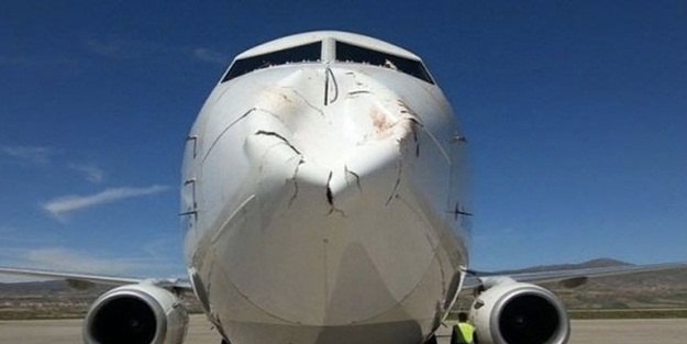 THY uçağı bu hale geldi