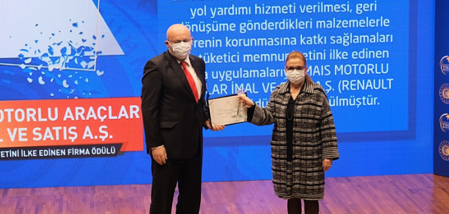Ticaret Bakanlığı’ndan Renault Mais’e ödül