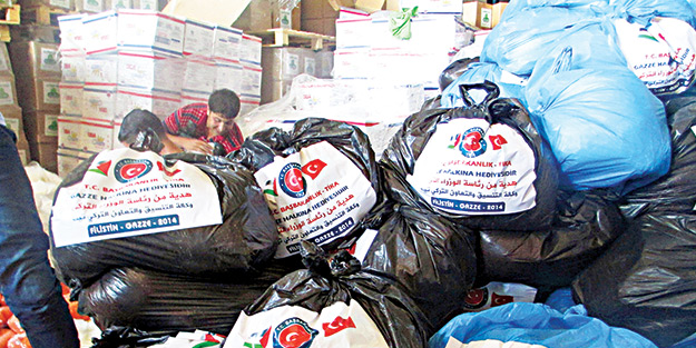 TİKA Gazze’de yardım dağıtımına başladı