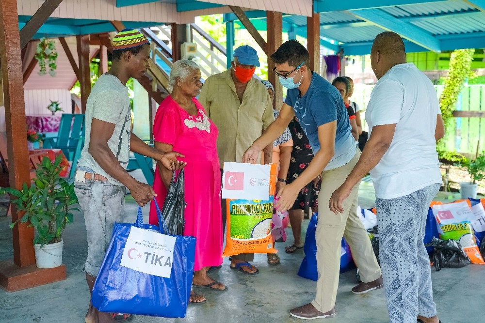 TİKA’dan Güney Amerika Ülkesi Guyana’daki ihtiyaç sahibi ailelere destek 