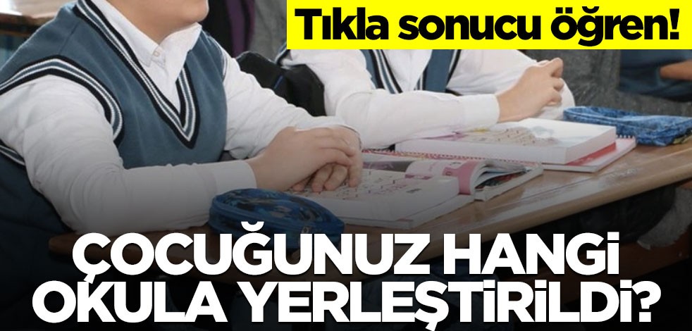 Tıkla sonucu öğren! Çocuğunuz hangi okula yerleştirildi?