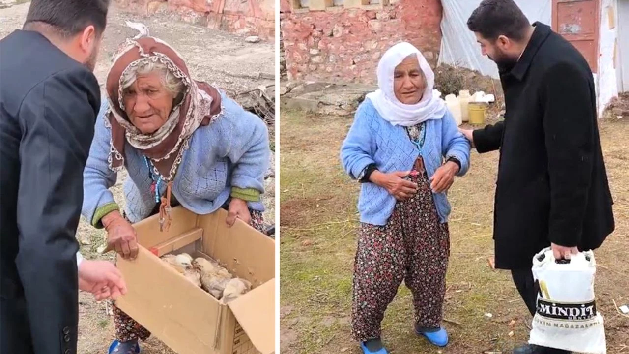 Tilki nöbeti tutan Tayyibe nineye sürpriz hediye
