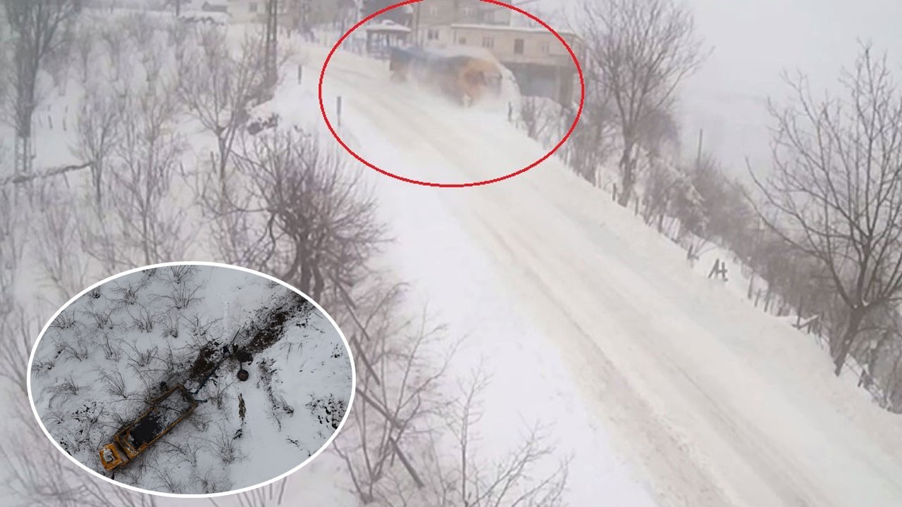 TIR 600 metre uçurumdan yuvarlandı! Tırdan atlayan sürücü yaralı kurtuldu