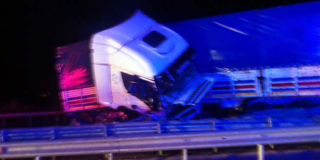 TIR kazasında faciadan dönüldü