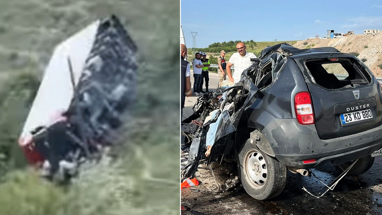 TIR uçuruma uçtu, otomobilin yarısı yok oldu: 1 ölü, 2 ağır yaralı!