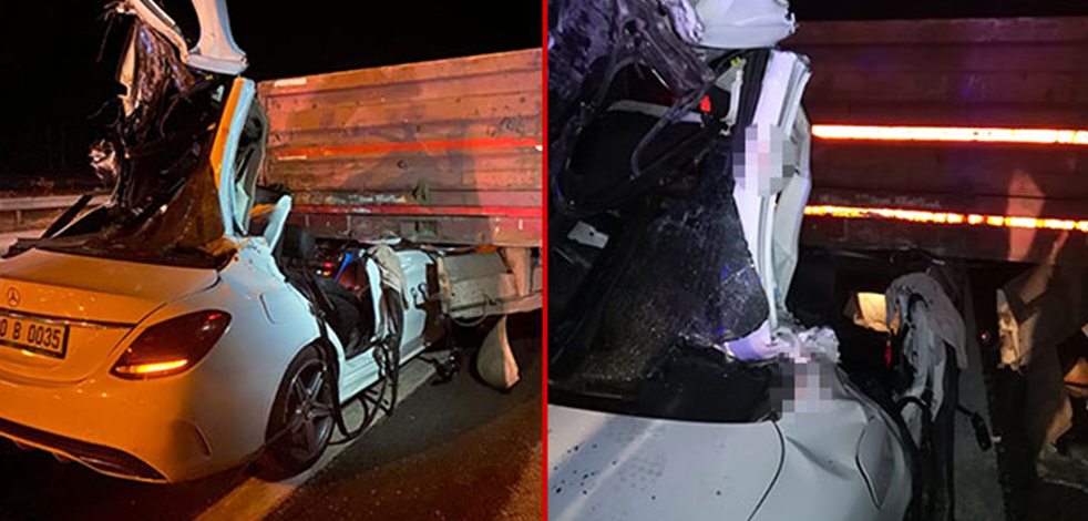 TIR'a çarpan otomobildeki üç kardeşten biri polis 2'si öldü, 1'i ağır yaralandı